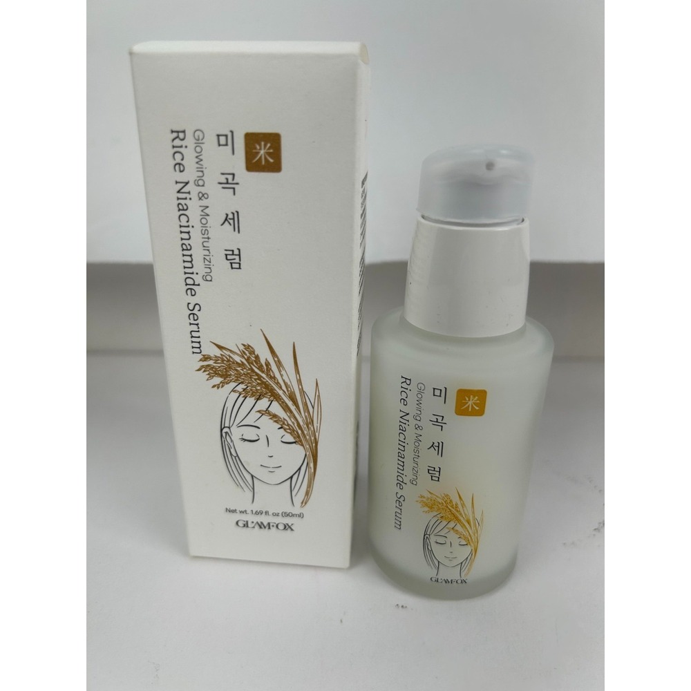 GLAMFOX Rice Niacinamide Serum  Brightening & Moisturizing  1.69 oz 08/2028